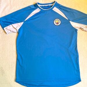 Man City light blue men’s performance tee Size L EUC